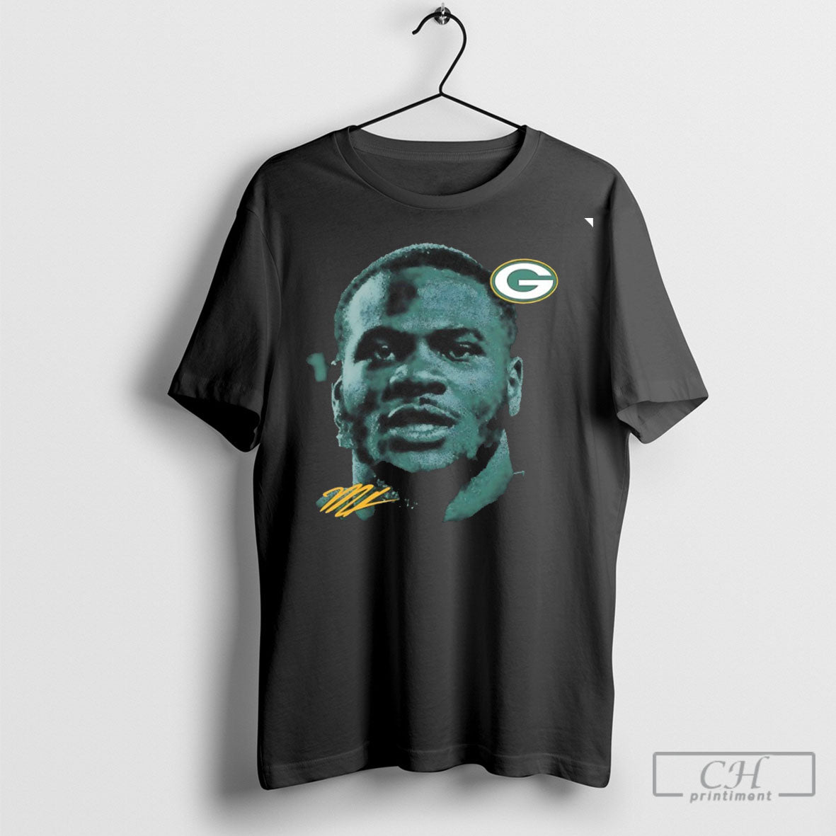 Micah Parsons Green Bay Packers Portrait Signature Vintage