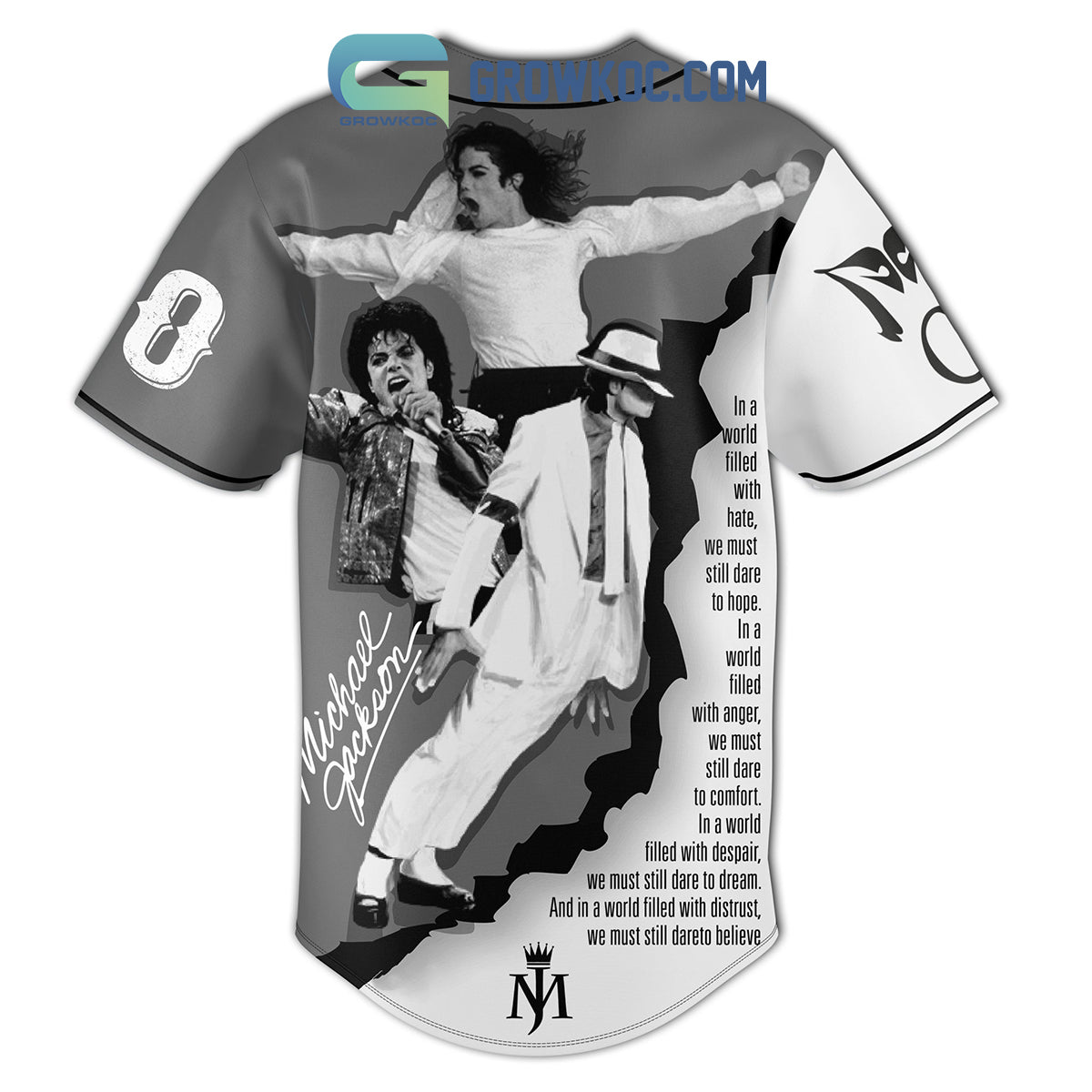 Michael Jackson King Of The Pop Legend Never Die Personalized Baseball Jersey