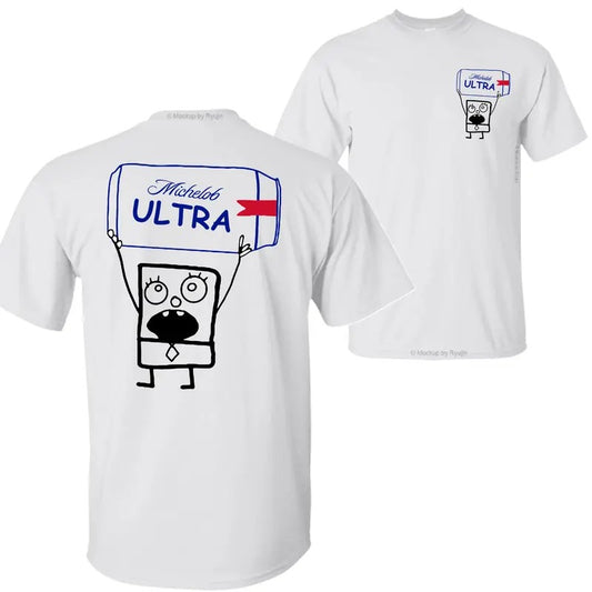 Michelob Ultra Beer Doodlebob T-shirt Sweatshirt Hoodie, Doodlebob Shirt, Michelob Ultra Beer Shirt, Double Sided Graphic...