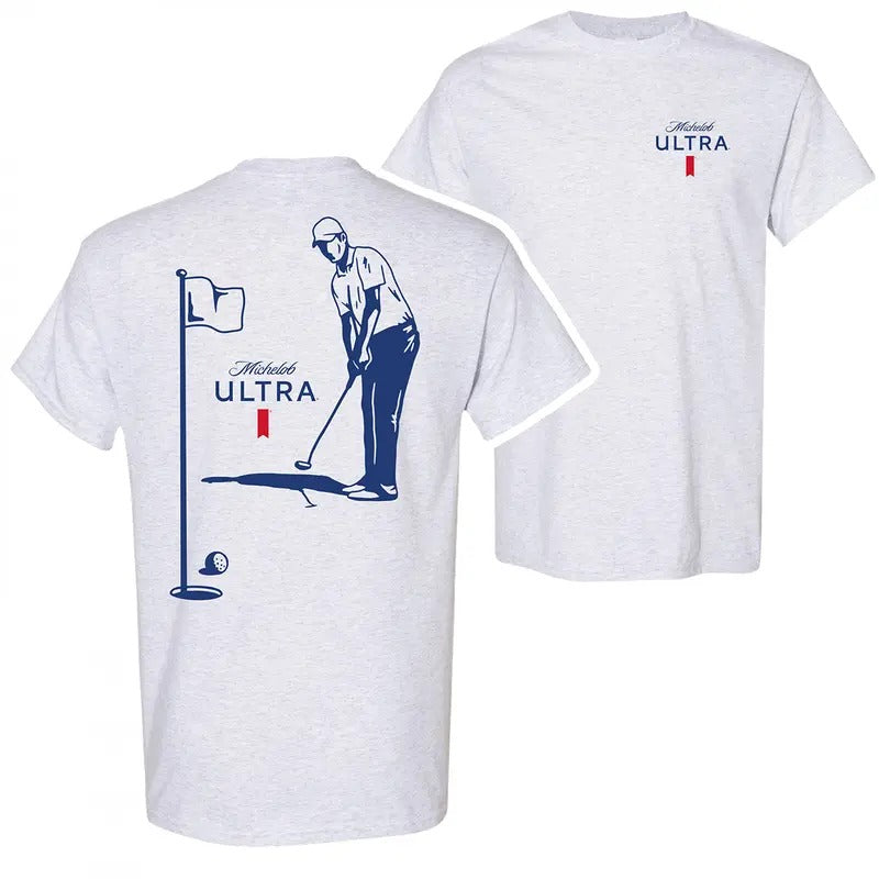 Michelob Ultra Golfing T-Shirt, 2 Side T-Shirt, Youthful & Vibrant, Every Size AvailableVariant, For Men Cotton Hoodie,...