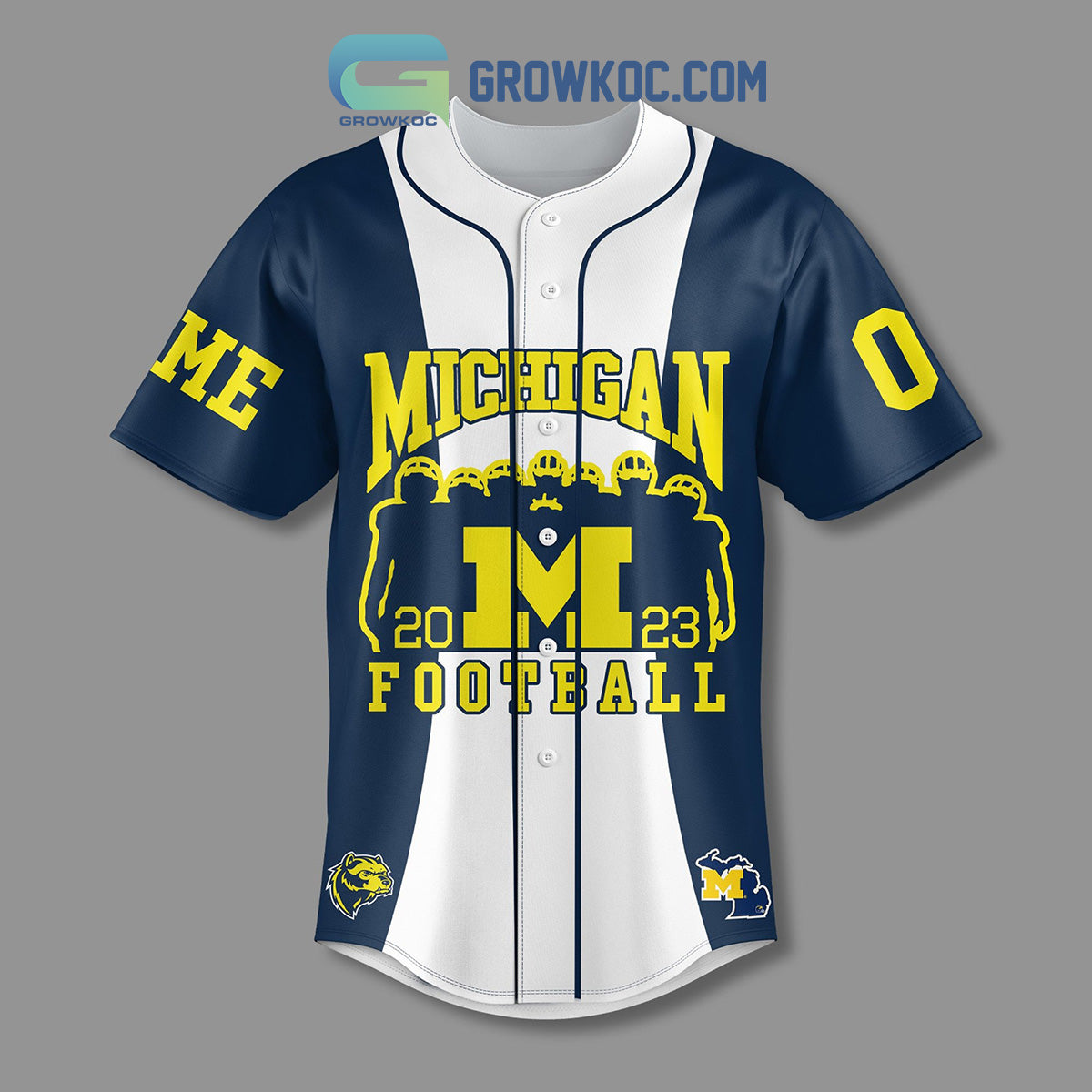 Michigan Sons Of Wolverines Go Blue 2023 Personalized Baseball Jersey