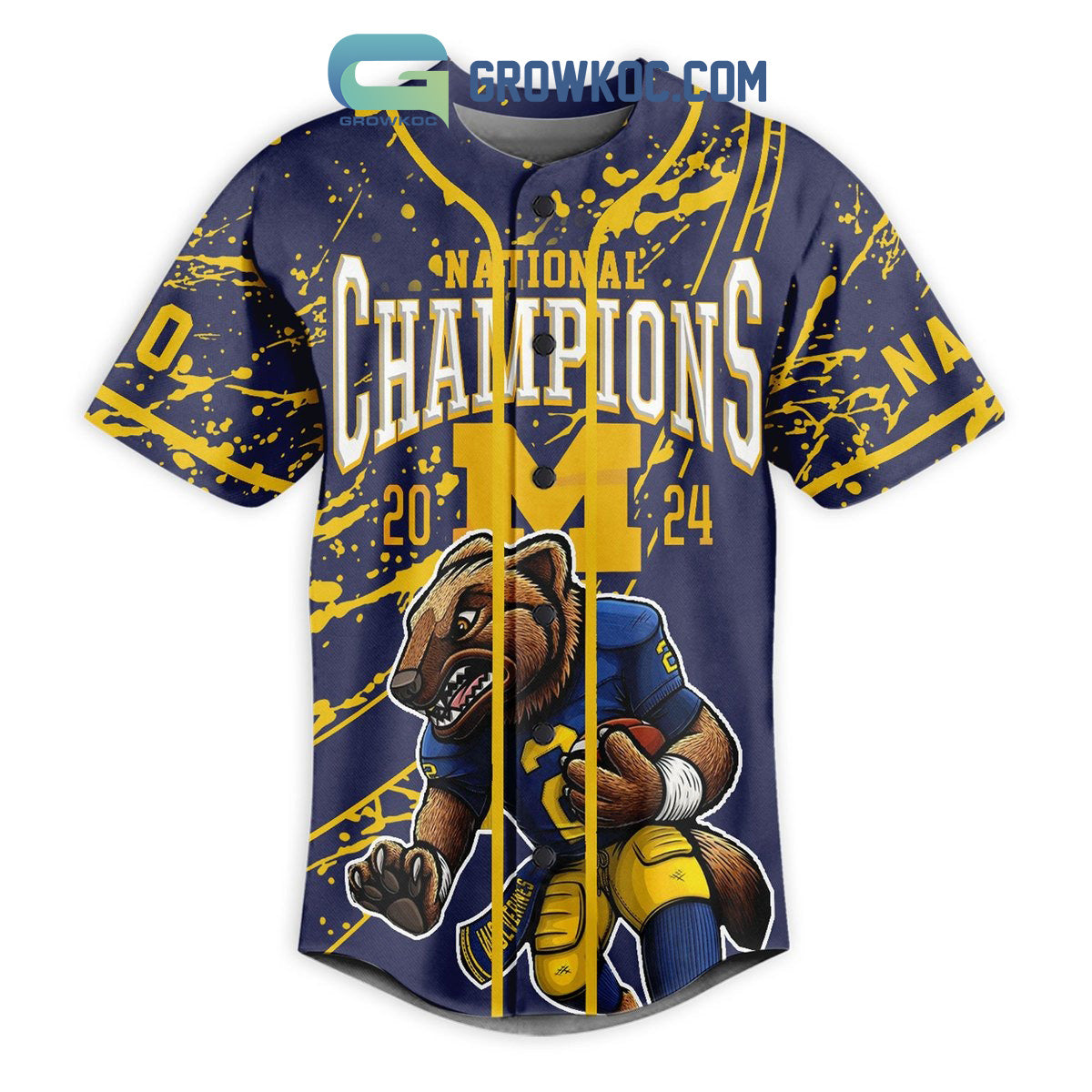 Michigan Wolverines Hail To The Victors Fan Personalized Baseball Jersey