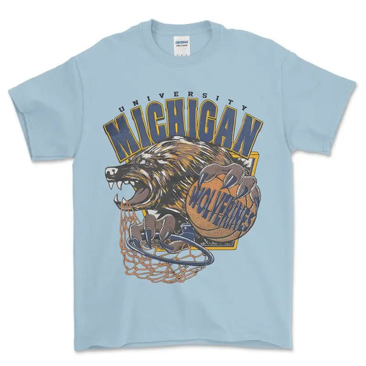 Michigan Wolverines Men's Basketball T-Shirt, graphic vintage sports tees for men Hoodie, Sweatshirt | WearSparks.com
