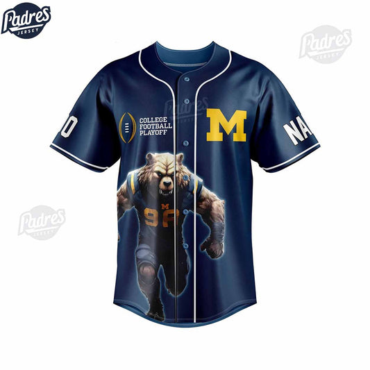Michigan Wolverines Rose Bowl Game Personalized Baseball Jersey - Padres Jersey Oasis: Elevate Your Baseball... (Image 1)