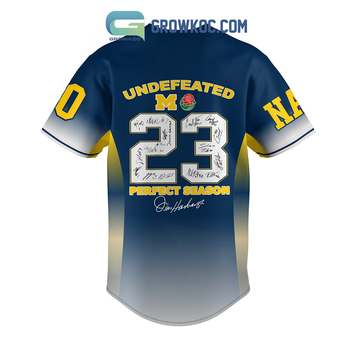 Michigan Wolverines Undefeated 2023 Perfect Season Personalized Baseball Jersey
