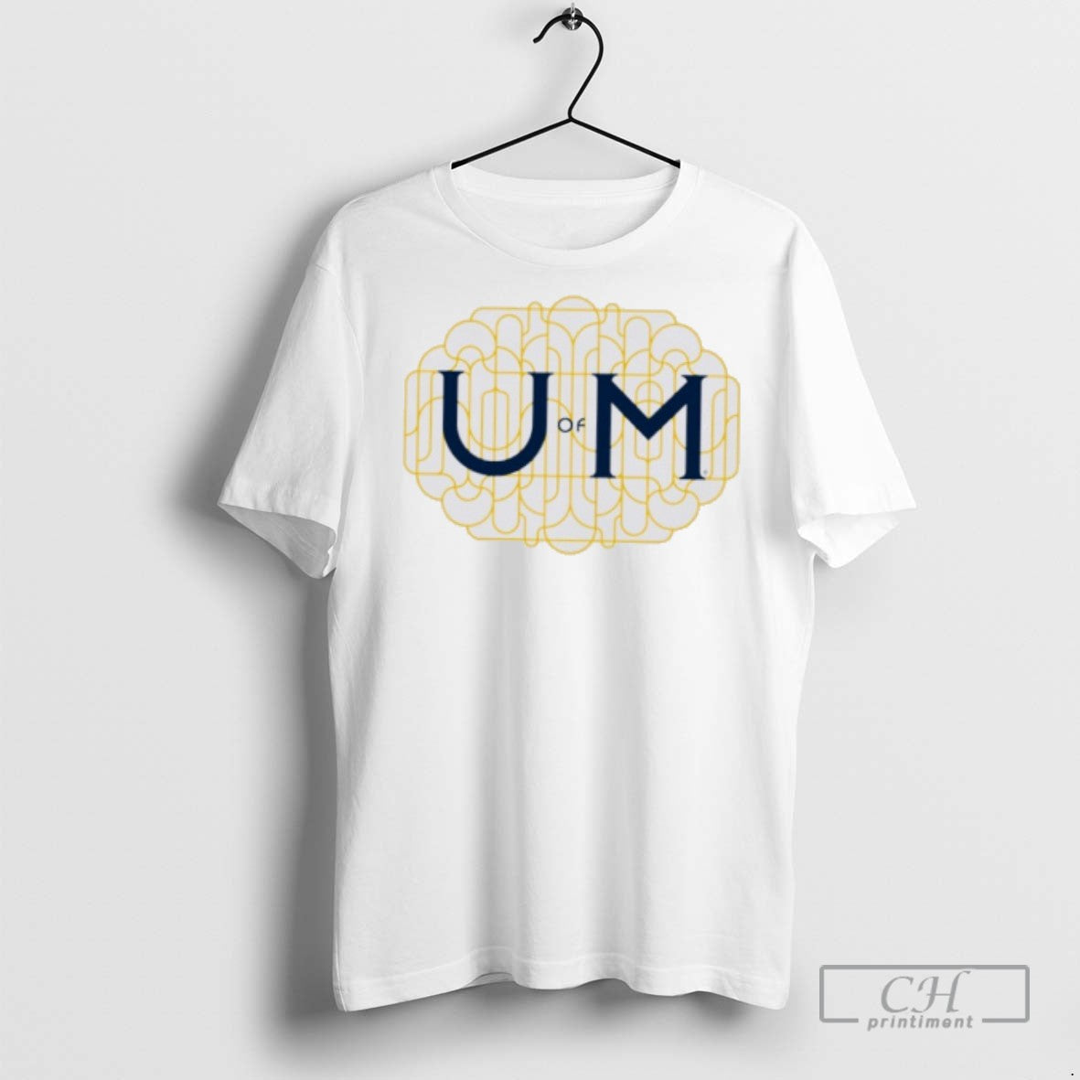Michigan Ornate Initials T Shirts