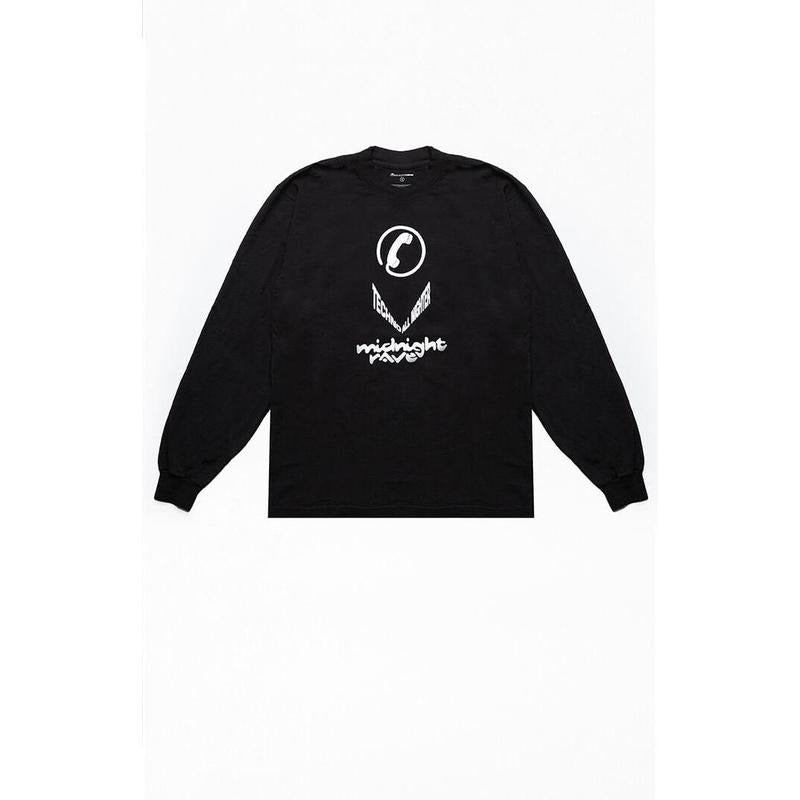 Midnight Rave Men's Techno All Nighter Long Sleeve T-Shirt - Multicolor Hoodie, Sweatshirt | WearSparks.com