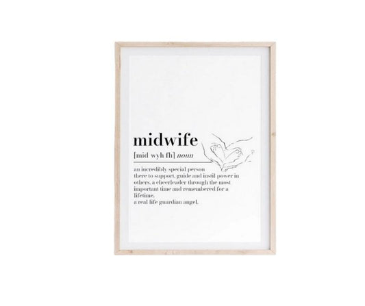 Midwife Definition Art, Midwife Gift, Gift For Midwife, Amazing Midwife Gift, Gifts For New Mom Pregnant Wall Decor,...