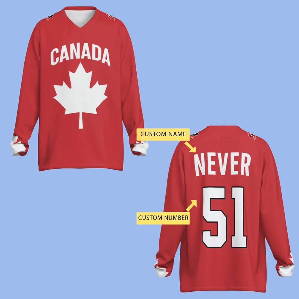 Mike Myers Wearing Canada Never 51 Hockey Jersey - Grishko.com T-Shirts, Hoodie, Sweatshirt | WearSparks.com (Image 1)