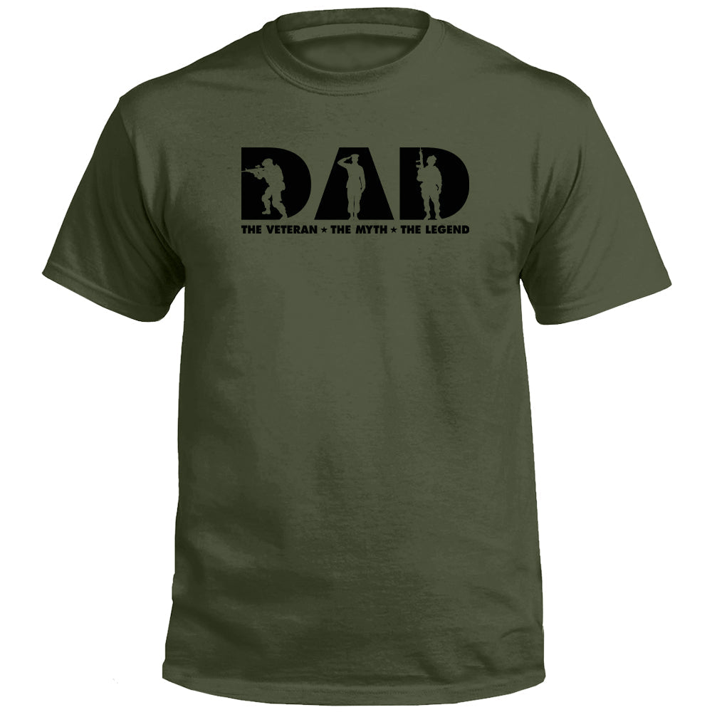 Dad The Veteran The Myth The Legend (Front) T-Shirts, Hoodie, Sweatshirt | WearSparks.com (Image 3)
