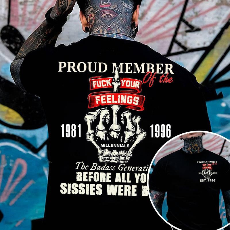 Millennials Custom Year Badass Generation T-shirt, Gen Y FAFOT Shirt