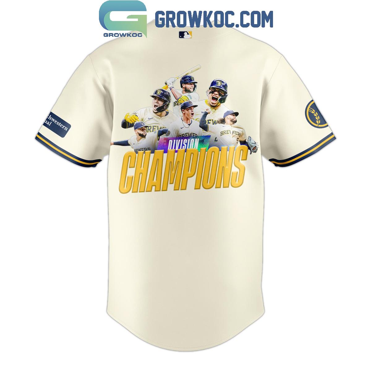 Milwaukee Brewers 2024 National League Central Division Champions Baseball Jersey
