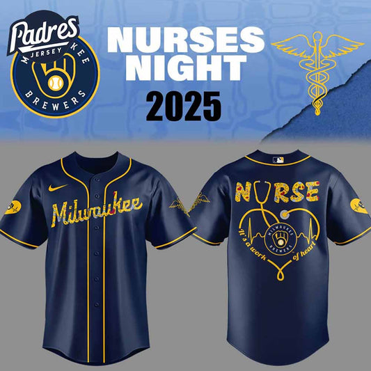 Milwaukee Brewers Baseball Jersey Outfit For Nurses Night 2025 - Padres Jersey Oasis: Elevate Your Baseball Style Game...