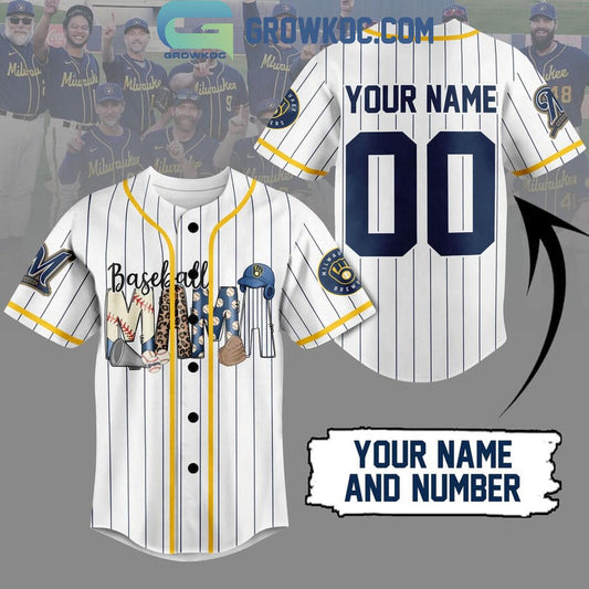 Milwaukee Brewers Baseball Mama Personalized Baseball Jersey