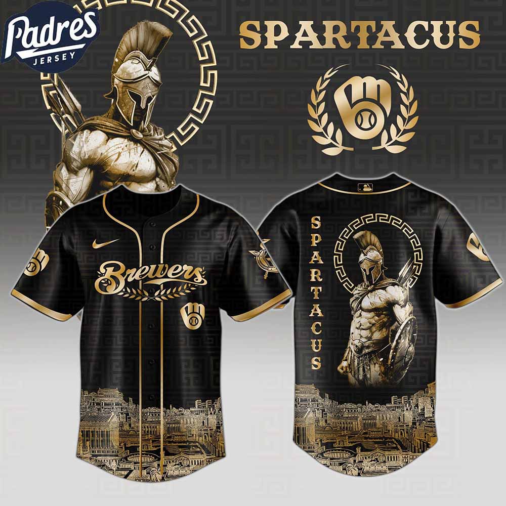 Milwaukee Brewers MLB X Spartacus Custom Baseball Jersey - Padres Jersey Oasis: Elevate Your Baseball Style Game...