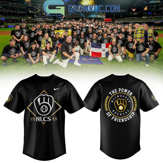Milwaukee Brewers NLCS 2025 Champions The Power Of Friendship Black Baseball Jersey