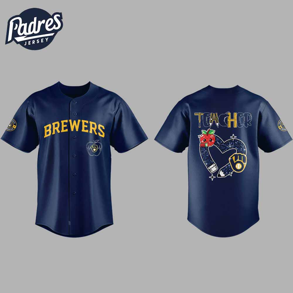 Milwaukee Brewers Teacher Night 2025 Baseball Jersey Outfit - Padres Jersey Oasis: Elevate Your Baseball Style... (Image 1)