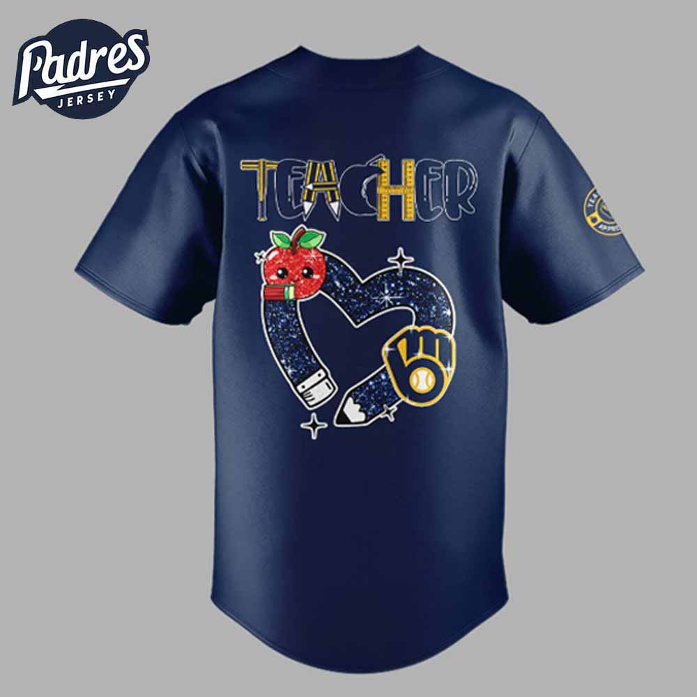 Milwaukee Brewers Teacher Night 2025 Baseball Jersey Outfit - Padres Jersey Oasis: Elevate Your Baseball Style... (Image 3)