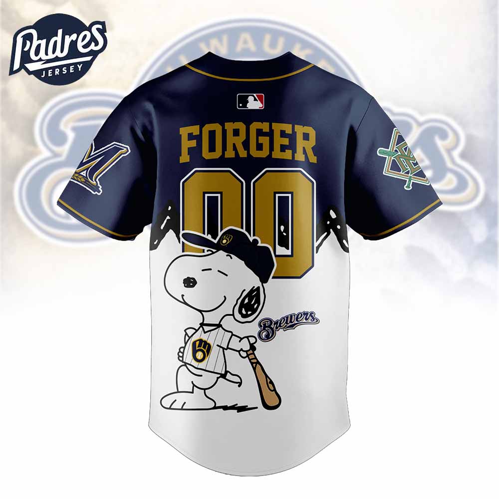 Milwaukee Brewers x Peanuts Personalized Baseball Jersey For Fans 2025 - Padres Jersey Oasis: Elevate Your... (Image 3)