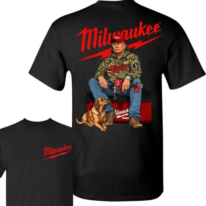 Milwaukee Trump Camo Unisex Cotton T-Shirt, Trump 47th 2025 Shirt Hoodie, Sweatshirt | WearSparks.com
