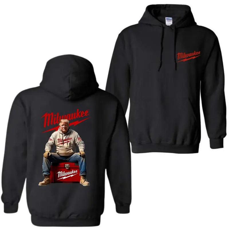 Milwaukee Trump Hoodie for Men & Women, Crewneck Sweatshirt And T-shirt - Classic Fit, Unisex, Custom Printed Design
