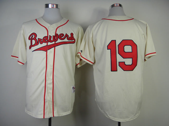 Milwaukee Brewers 19 Authentic Robin Yount 1948 Turn Back The Clock Jersey