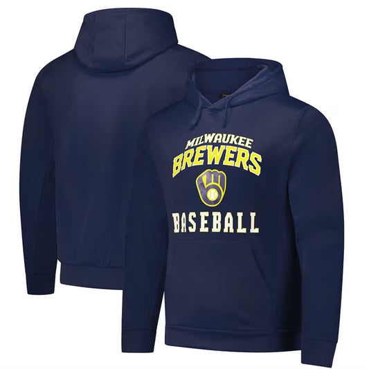 Milwaukee Brewers Navy Dunbrooke Champion Pullover Hoodie