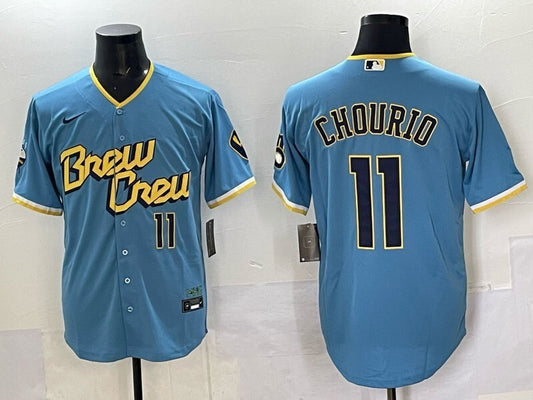 Milwaukee Brewers #11 Jackson Chourio Brewers City Adult