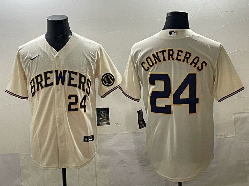 Milwaukee Brewers #24 William Contreras Brewers Adult Style 3
