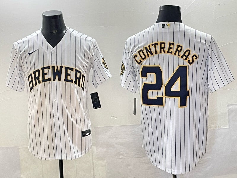 Milwaukee Brewers #24 William Contreras Brewers Adult Style 4