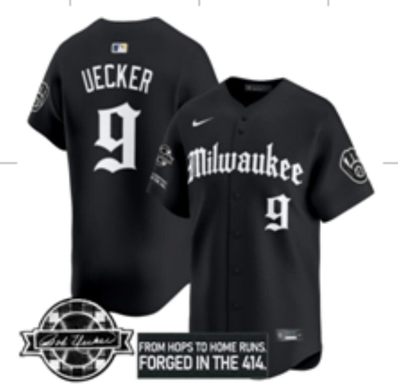 Milwaukee Brewers #9 Uecker Brewers Adult Style 5