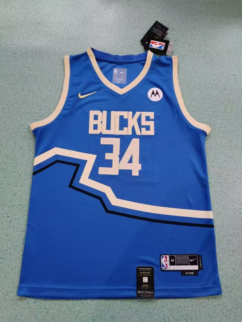 Milwaukee Bucks #34 Giannis Antetokounmpo New Season Bucks 34 City Edition Style 2
