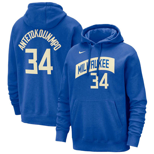 Milwaukee Bucks #34 Giannis Antetokounmpo Royal 2023 24 City Edition Name &