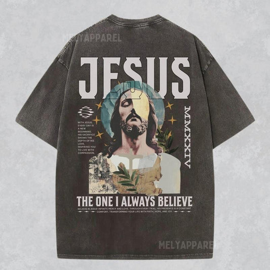 [ Mineral Wash ] Christian Shirt Jesus Apparel Faith Streetwear Unisex Tee Religious Washed Gift For Him Or Her Bible...
