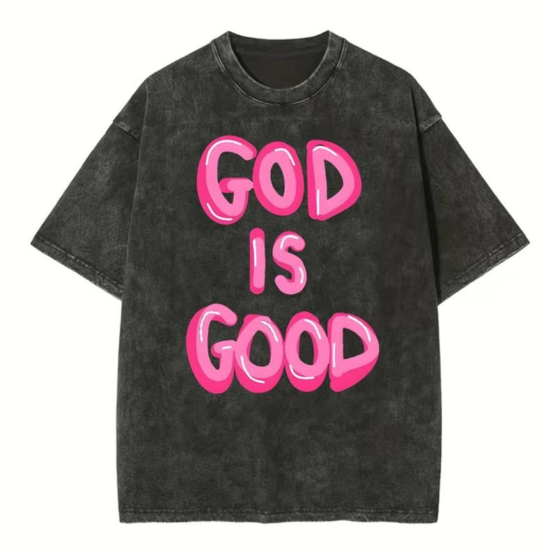 [ Mineral Wash ] God Is Good Christian Washed TShirt Jesus Graphic Washed Style Shirt Hoodie, Sweatshirt | WearSparks.com