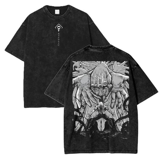 [ Mineral Wash ] Jujutsu Kaisen Anime Washed Oversize TShirt Mahito Domain Expansion Anime Tee, Menswear, Anime Lover Top...