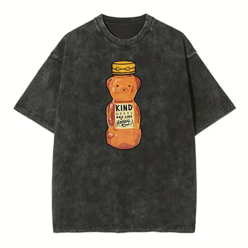 [ Mineral Wash ] Kind Words Are Like Honey Christian Washed Shirt Jesus Graphic Washed Style Shirt Hoodie, Sweatshirt