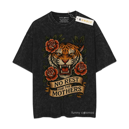 [ Mineral Wash ] No Reset For The Mothers Gifts For Mom, Mom Life, Mother Day Graphic Washed Style TShirt Hoodie, Sweatshirt