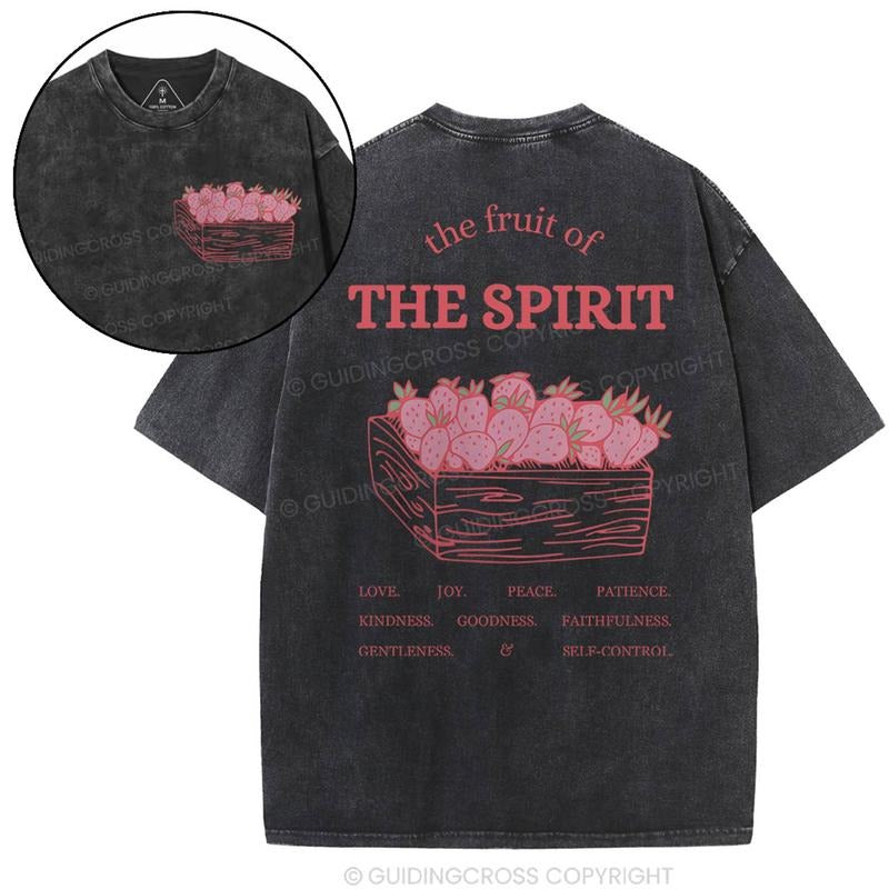 [ Mineral Wash ] The Fruit Of The Spirit Christian Washed TShirt Jesus Graphic Washed Style Shirt Hoodie, Sweatshirt