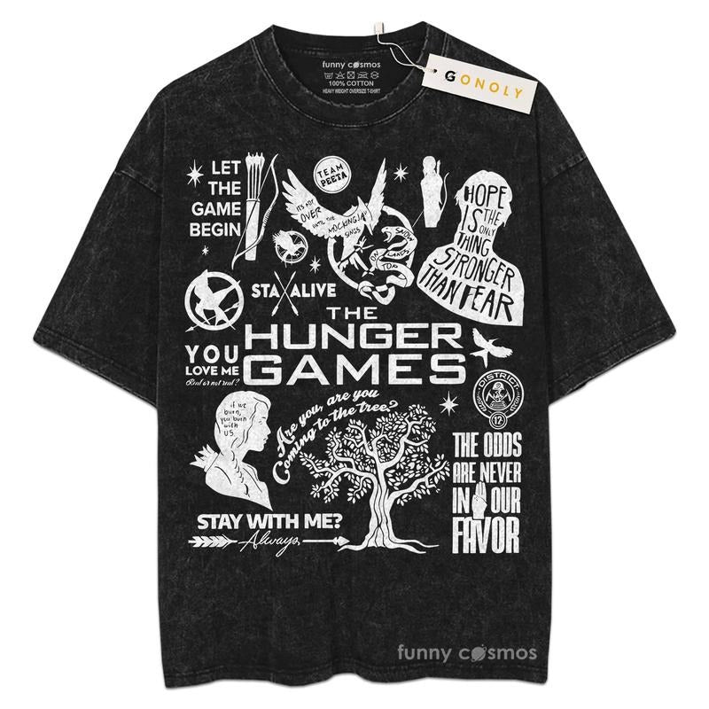 [ Mineral Wash ] The Hunger Games For Fans Lover Book, Bookish, Graphic Washed Style Shirt Hoodie, Sweatshirt