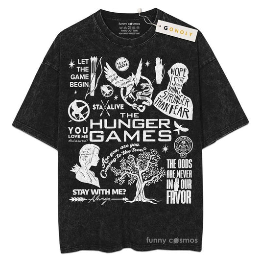 [ Mineral Wash ] The Hunger Games For Fans Lover Book, Bookish, Graphic Washed Style Shirt Hoodie, Sweatshirt