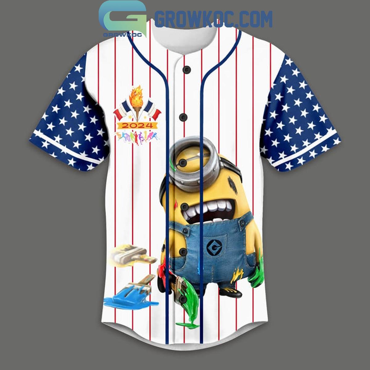 Minions Paris 2024 Olympic Go Sha’Carri Personalized Baseball Jersey
