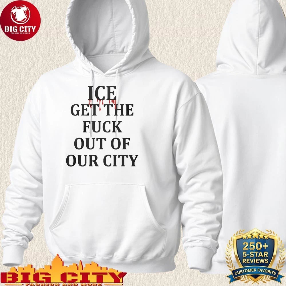 Minneapolis Ice Get The Fuck Out Of Our City blood shirt