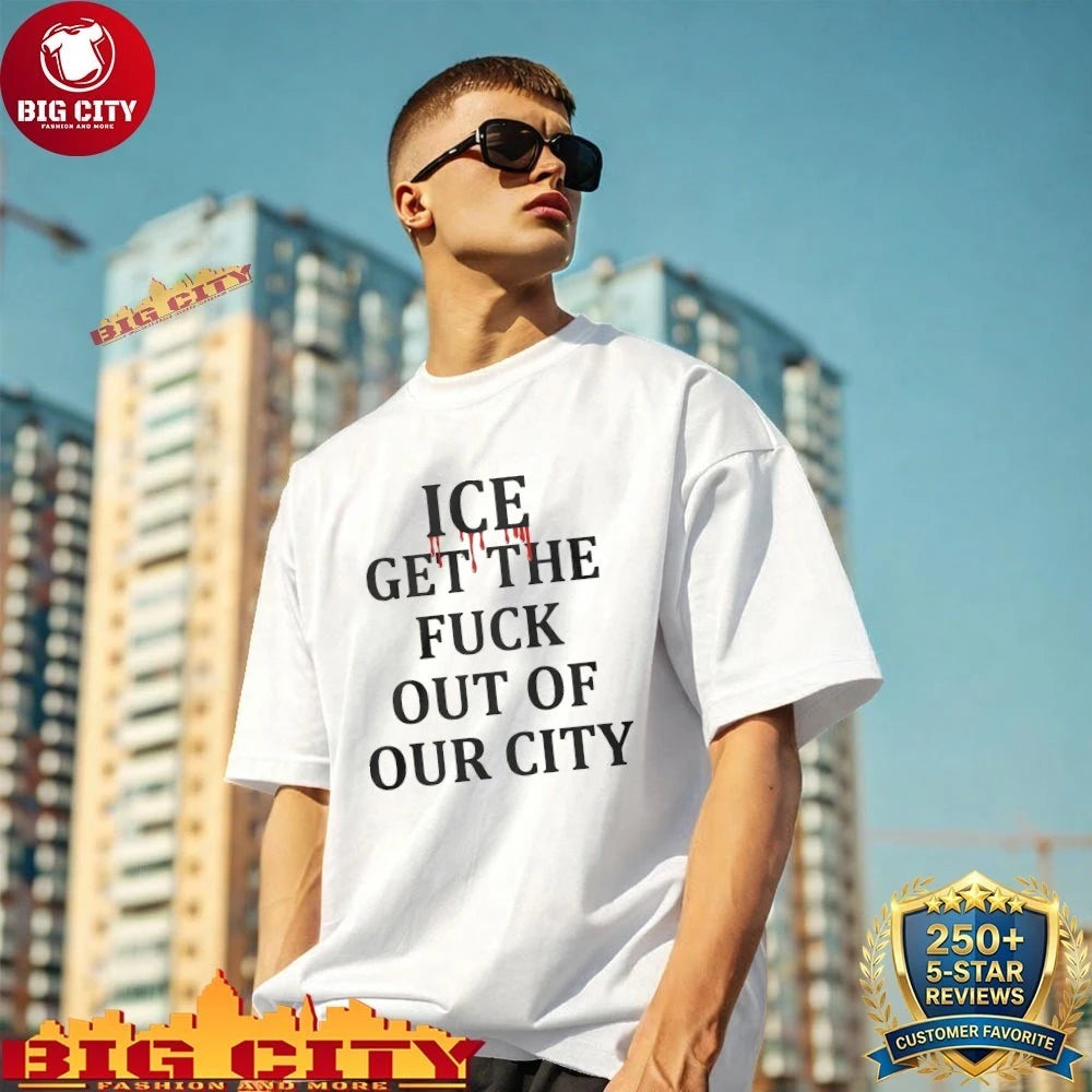 Minneapolis Ice Get The Fuck Out Of Our City blood shirt