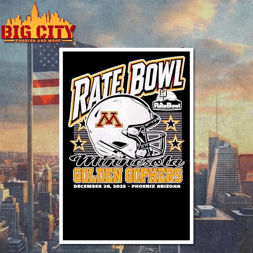 Minnesota Golden Gophers 2025 Rate Bowl Phoenix Arizona Shirt
