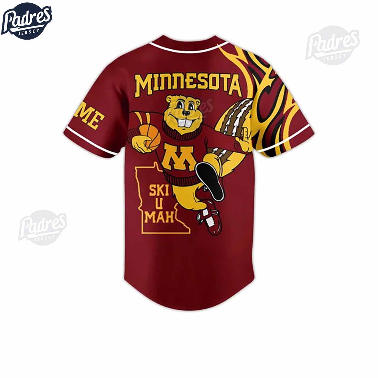 Minnesota Golden Gophers Basketball Team Custom Baseball Jersey - Padres Jersey Oasis: Elevate Your Baseball... (Image 2)