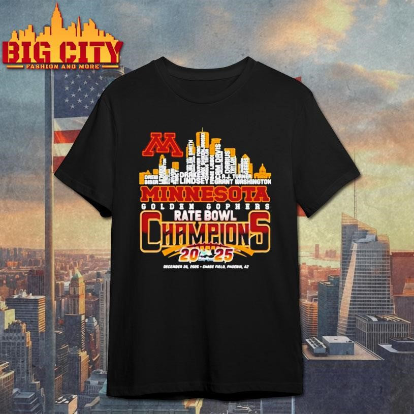 Minnesota Golden Gophers Bowl Champions Typo 2025 Shirt