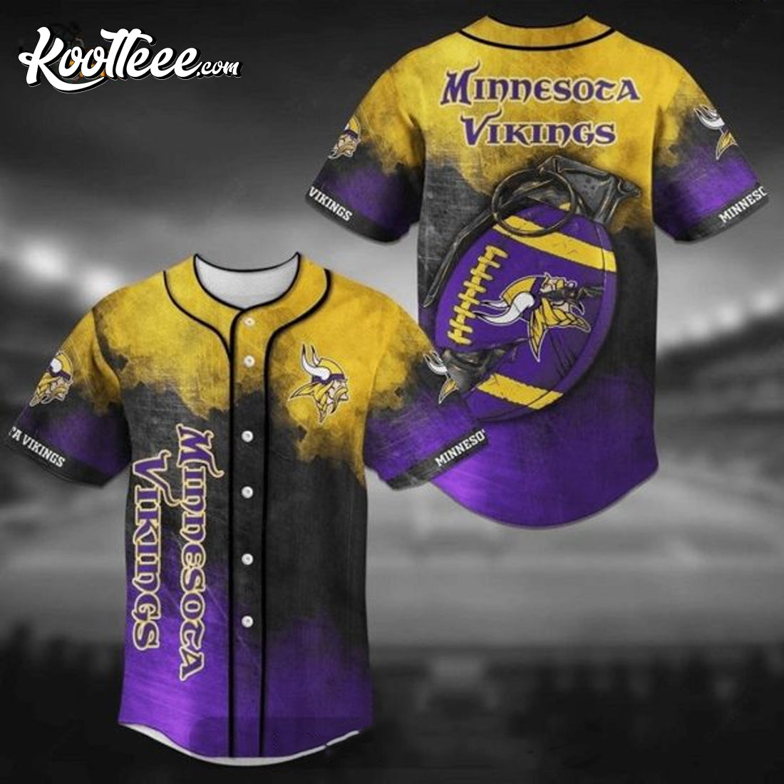 Minnesota Vikings Logo Baseball Jersey