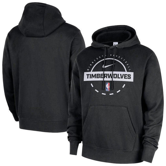 Minnesota Timberwolves Black 2025 26 Practice Club Pullover Hoodie