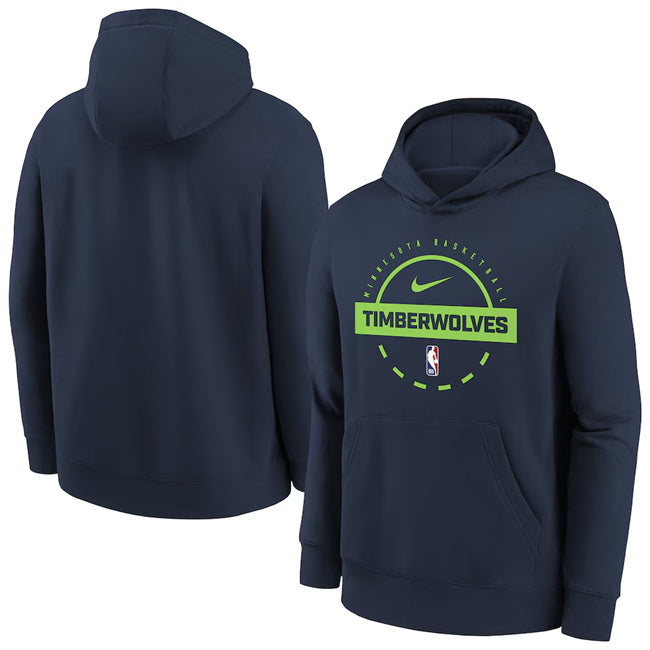 Minnesota Timberwolves Navy 2025 26 Practice Club Pullover Hoodie2